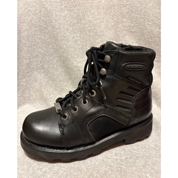 Harley-Davidson FXRG Size 7 Waterproof Women’s Black Leather Motorcycle Boots - Picture 1 of 13